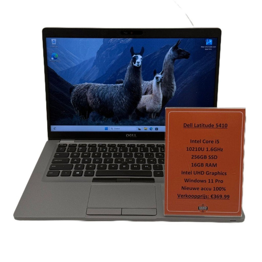 Dell Latitude 5410 Laptop | Accu 100% | i5-10310 256GB 16GB, Met videokaart, 2 tot 3 Ghz, Qwerty, Dordrecht@usedproducts.nl
