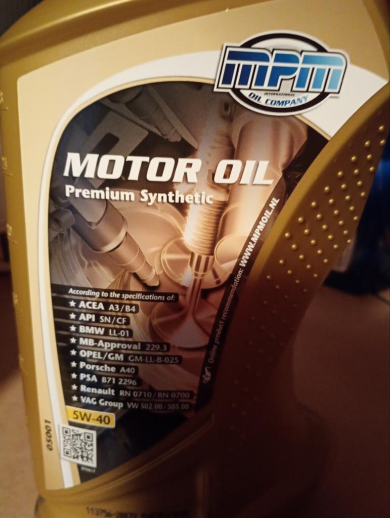 Motorolie 5W40 Merk MPM, Ophalen, Nieuw