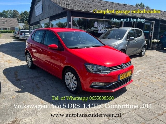 VOLKSWAGEN Polo 1.4 TDI 90PK 5D BMT Comfortline, Auto's, Dealer onderhouden, Stof, Gebruikt, Euro 6