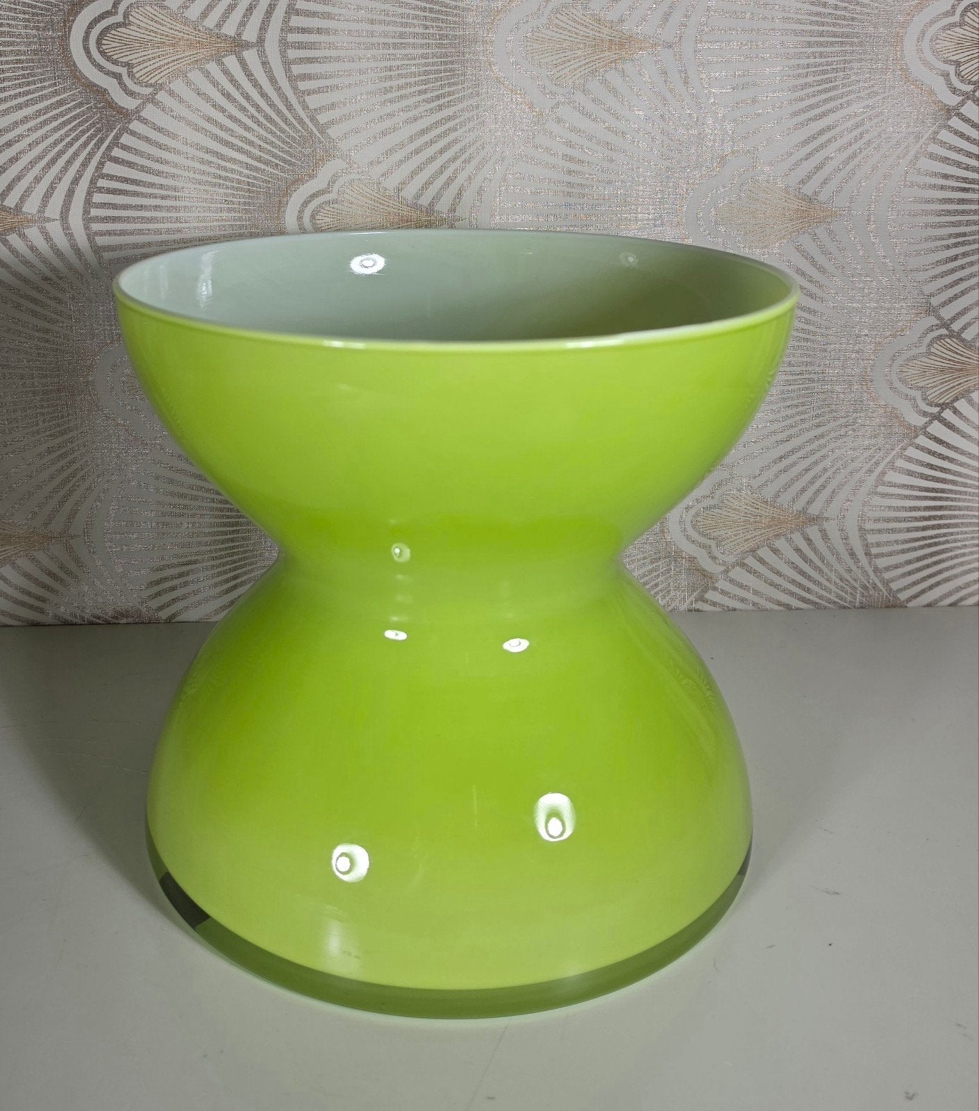 Ikea Diablo vaas glas in groen, Ophalen of Verzenden, Zo goed als nieuw, Groen, Glas