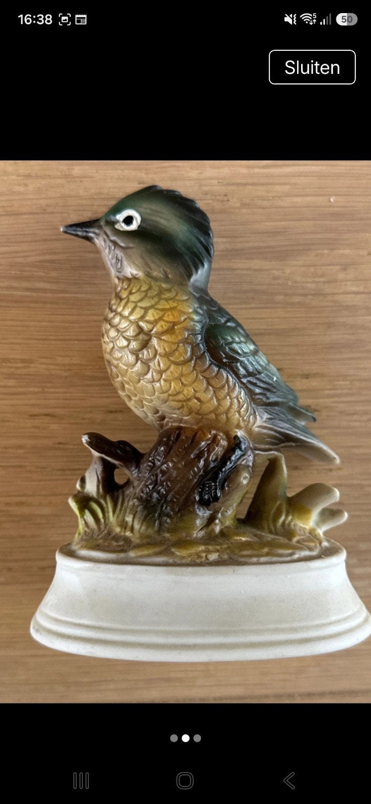 Vintage porseleinen ijsvogel beeldje van Giftcraft Toronto, Ophalen of Verzenden