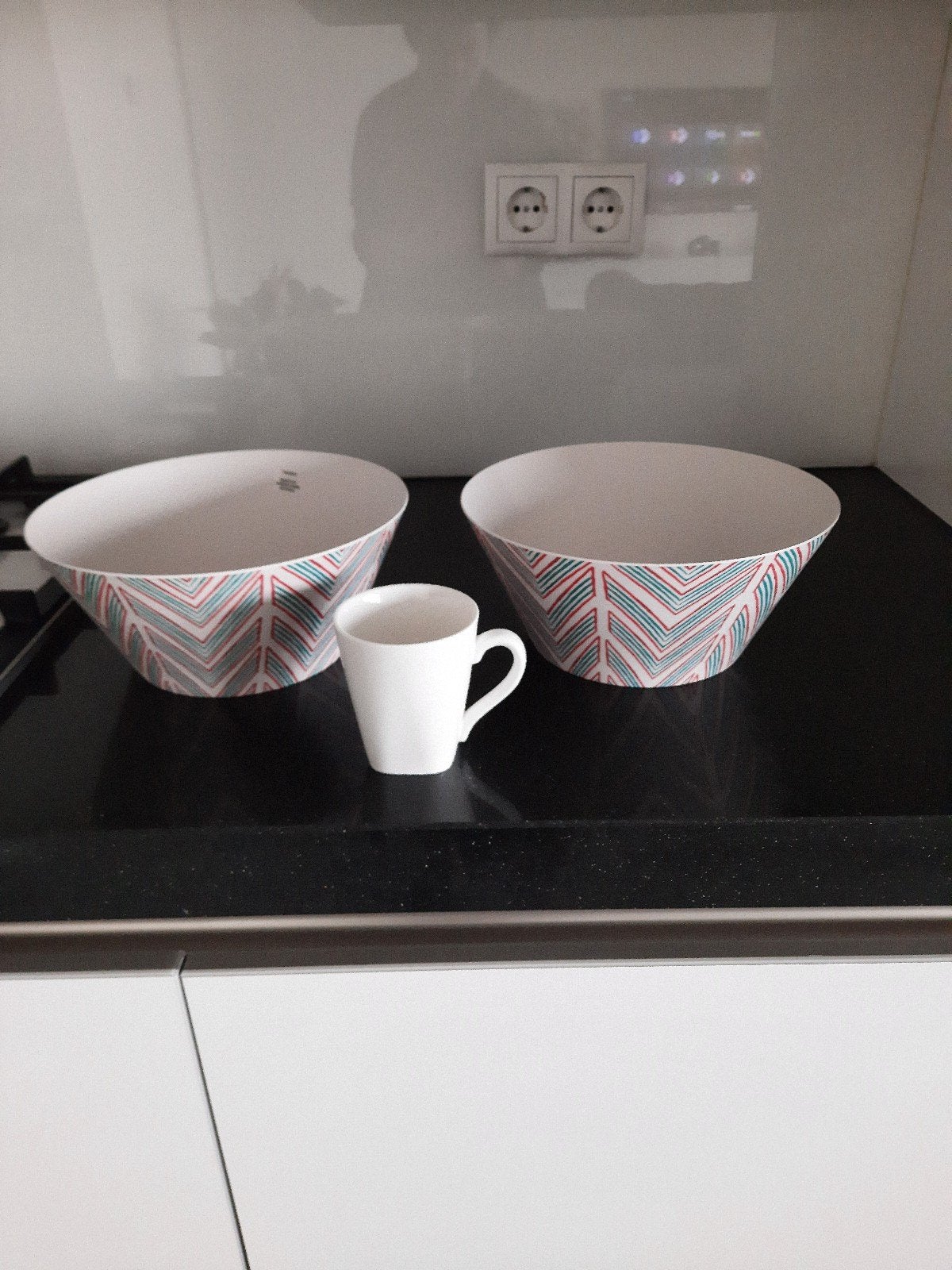 2 nieuwe grote bamboe schalen van de Bijenkorf, Overige materialen, Schaal, Rond, Nieuw