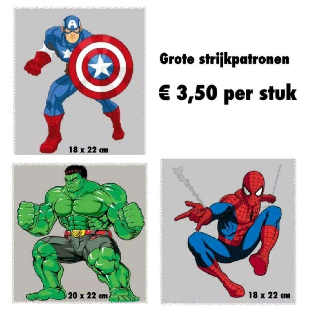 Grote strijkpatronen van striphelden, Ophalen of Verzenden, Nieuw