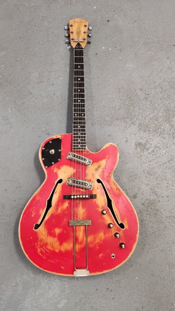 Oude Framus gitaar, bijzonder exemplaar, zie foto's, Ophalen, Gebruikt, Semi-solid body, Overige merken