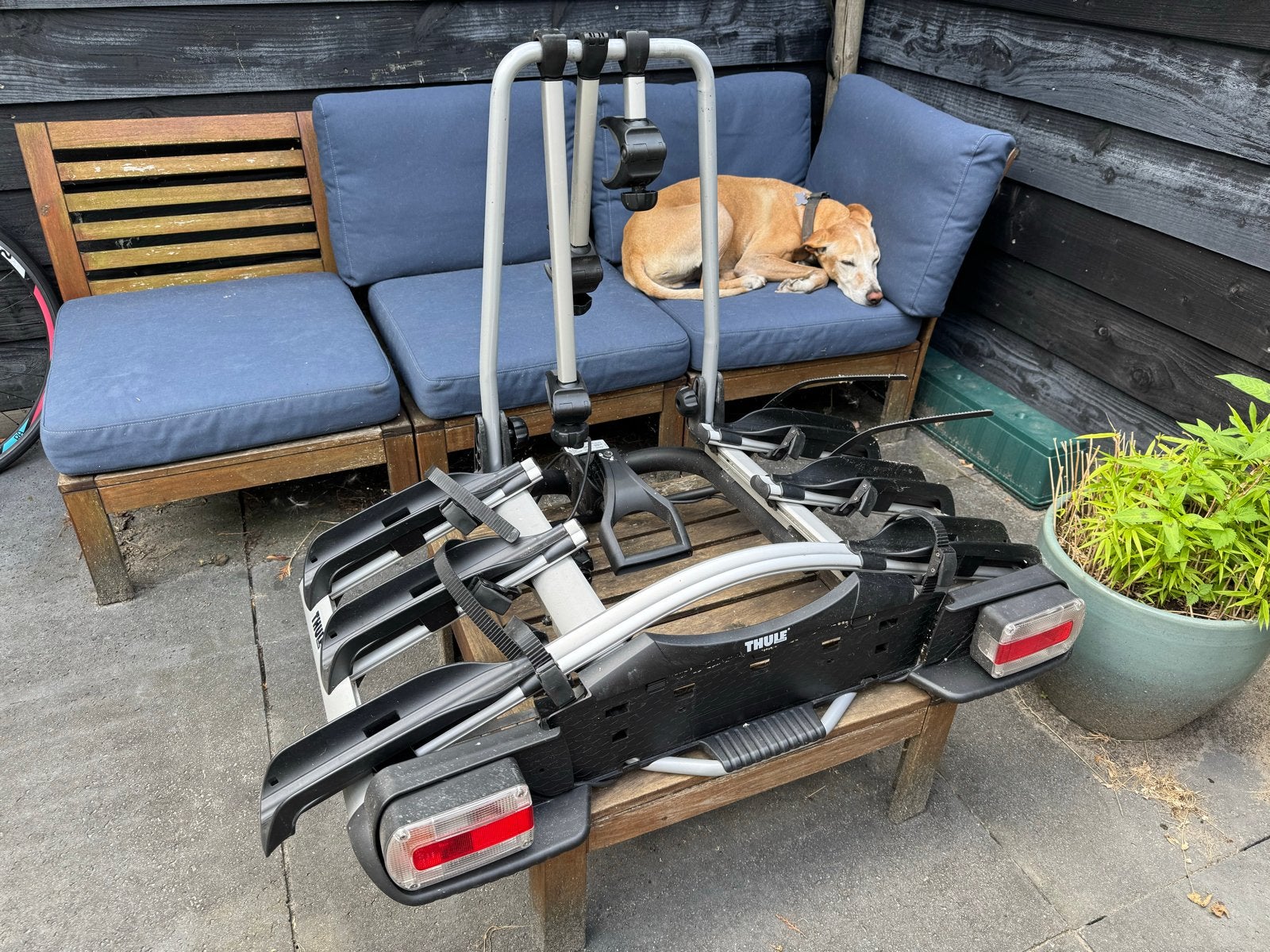 Thule EuroWay 923 fietsendrager voor 3 fietsen, Auto diversen, Fietsendragers, Ophalen, 3 fietsen of meer, Gebruikt, Trekhaakdrager