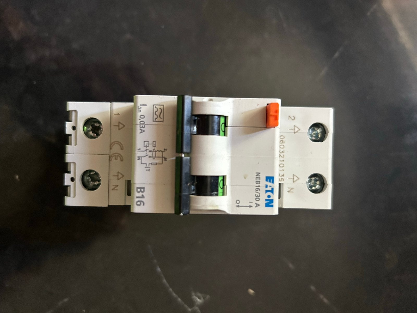 Eaton NEB16/30 Aardlekautomaat B16 0.03A, Verzenden, Nieuw, Eaton, Aardlekautomaat