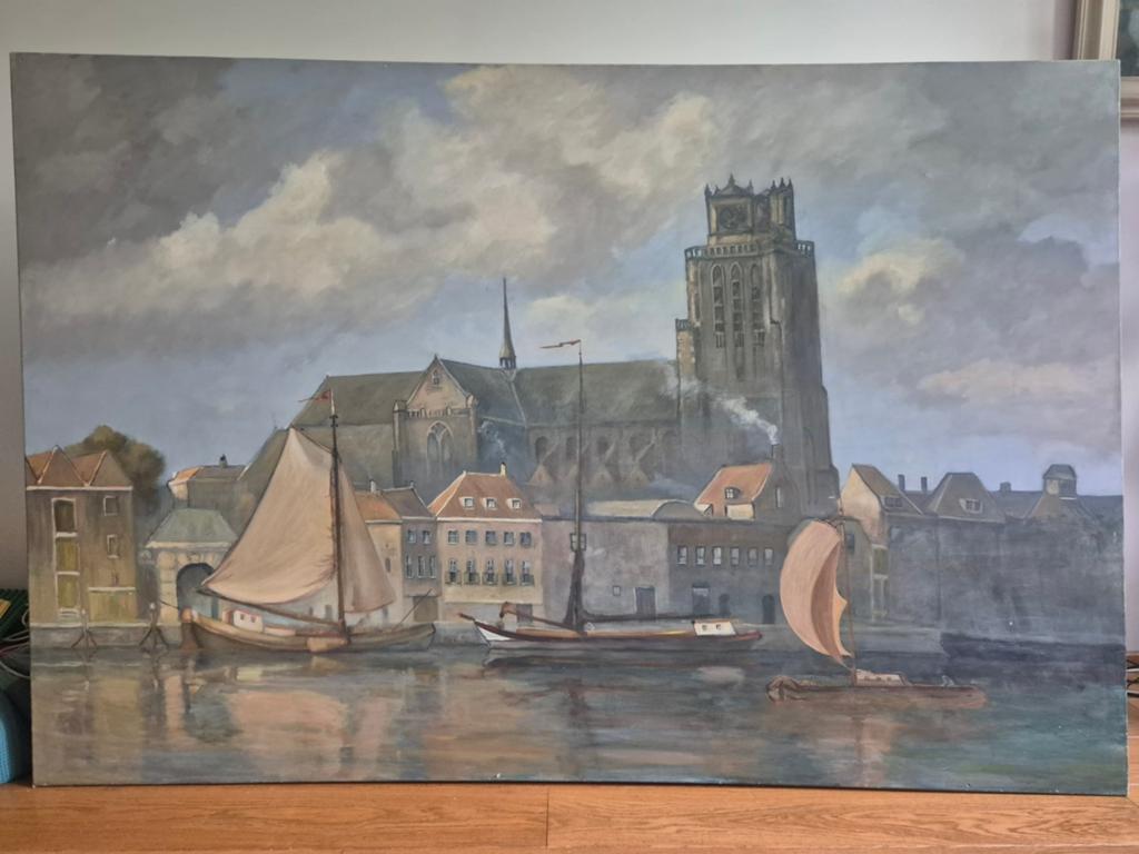 Schilderij Dordrecht 225x150 cm, Ophalen
