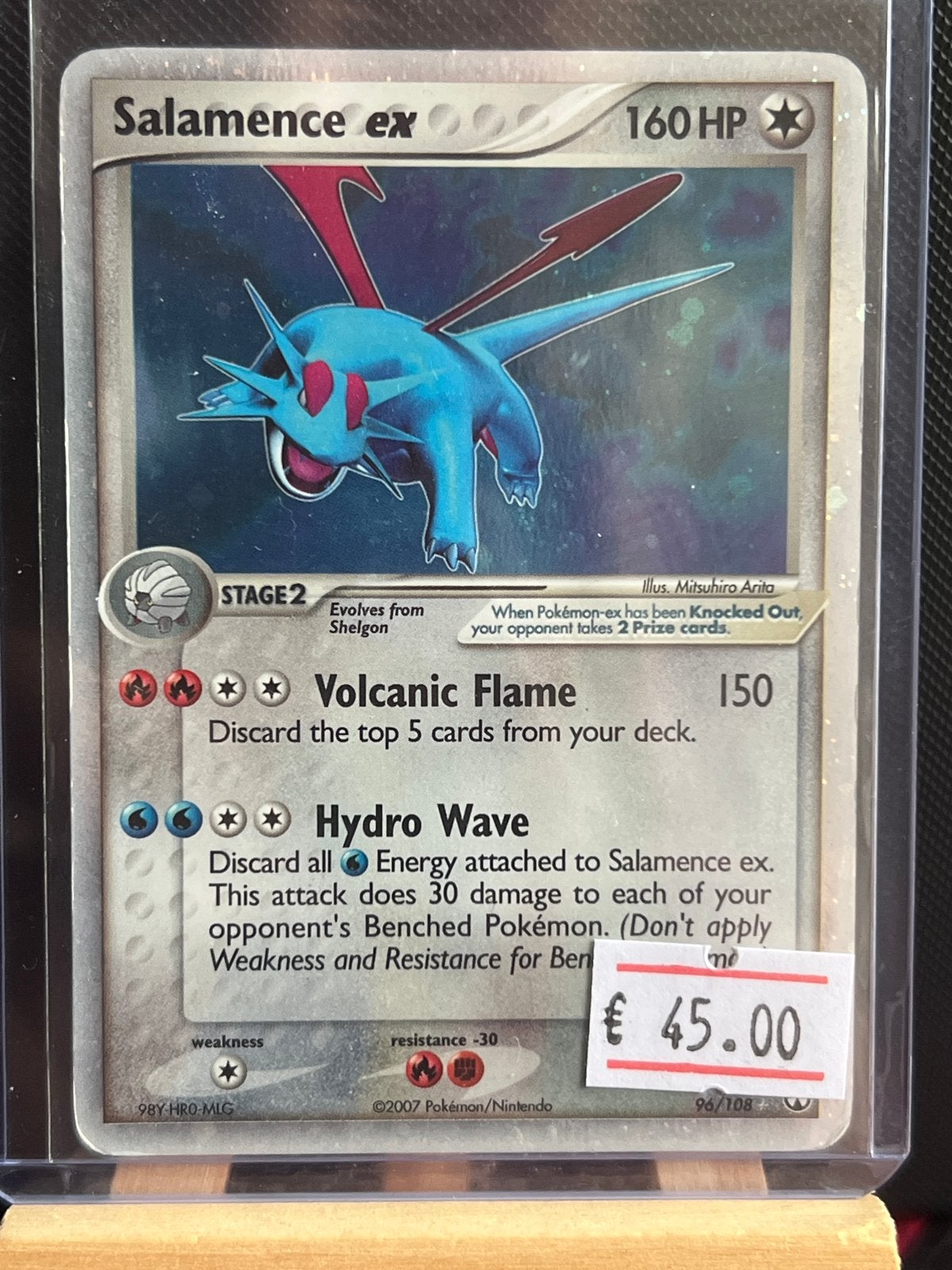 Salamence ex Pokémon kaart (96/108) - 2007, Ophalen of Verzenden, Gebruikt, Losse kaart
