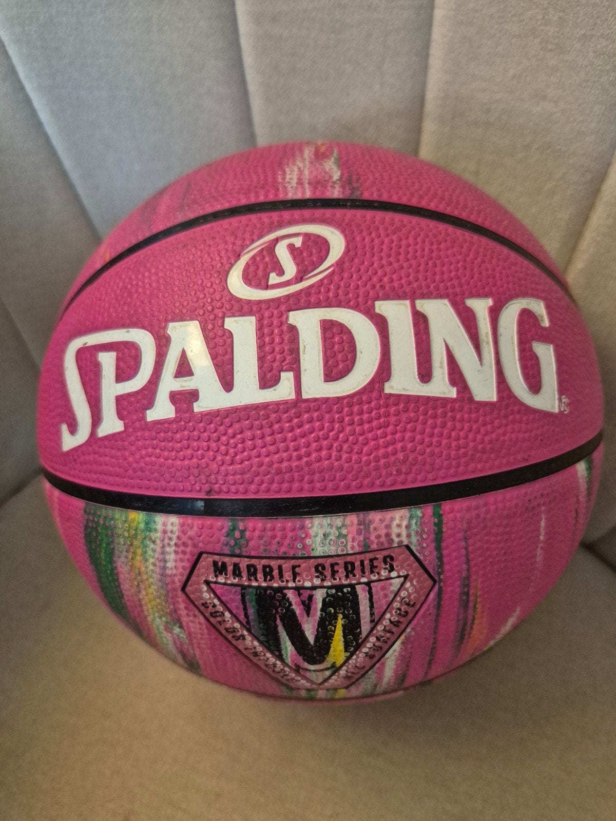 Spalding Marble-basketbal maat 5, Sport en Fitness, Basketbal, Ophalen, Zo goed als nieuw, Bal
