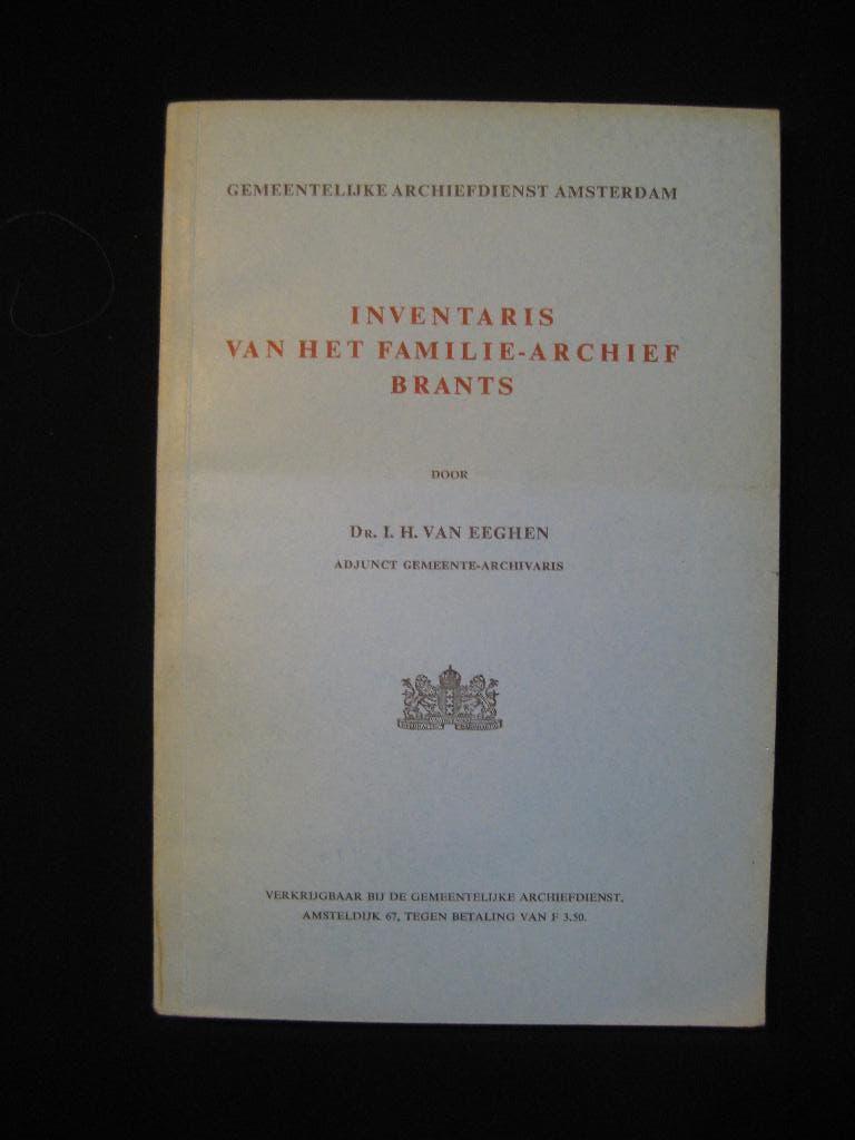 Genealogie. Inventaris van het Familie - Archief Brants., Boeken, Ophalen of Verzenden, Gelezen