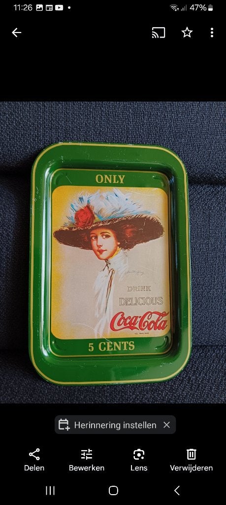 Coca Cola dienblad, Ophalen, Zo goed als nieuw, Gebruiksvoorwerp