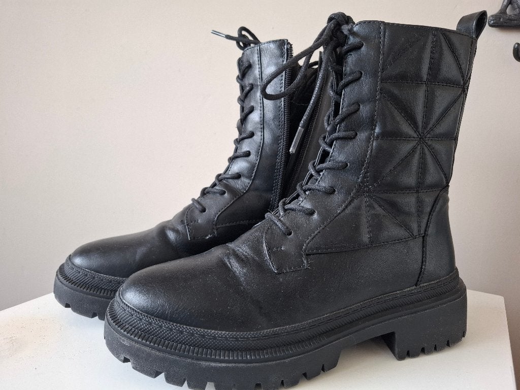 Zwarte Biker Boots maat 39 Nieuw, Ophalen, Zwart, Lage of Enkellaarzen, Nieuw