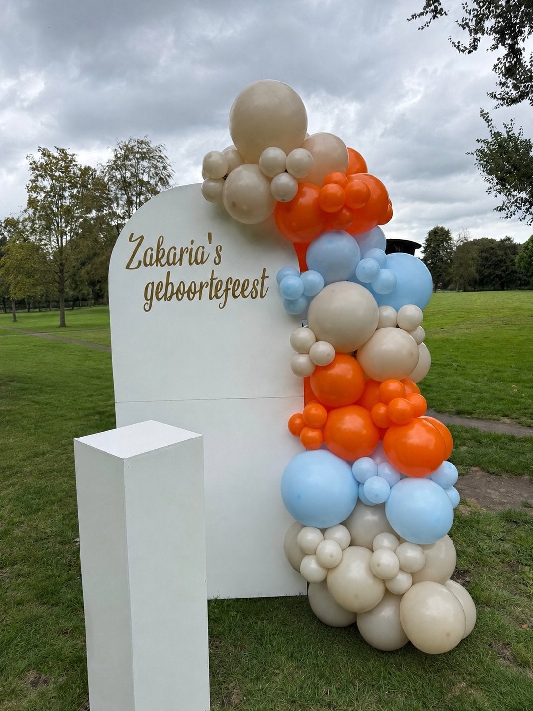Geboortefeest backdrop, Ophalen of Verzenden, Zo goed als nieuw