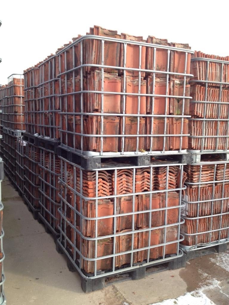 7000 stuks vh rood dakpan van Hulst Harlingen 35x25,5cm., Tuin en Terras, Tegels en Klinkers, Gebruikt, Overige typen, Overige materialen