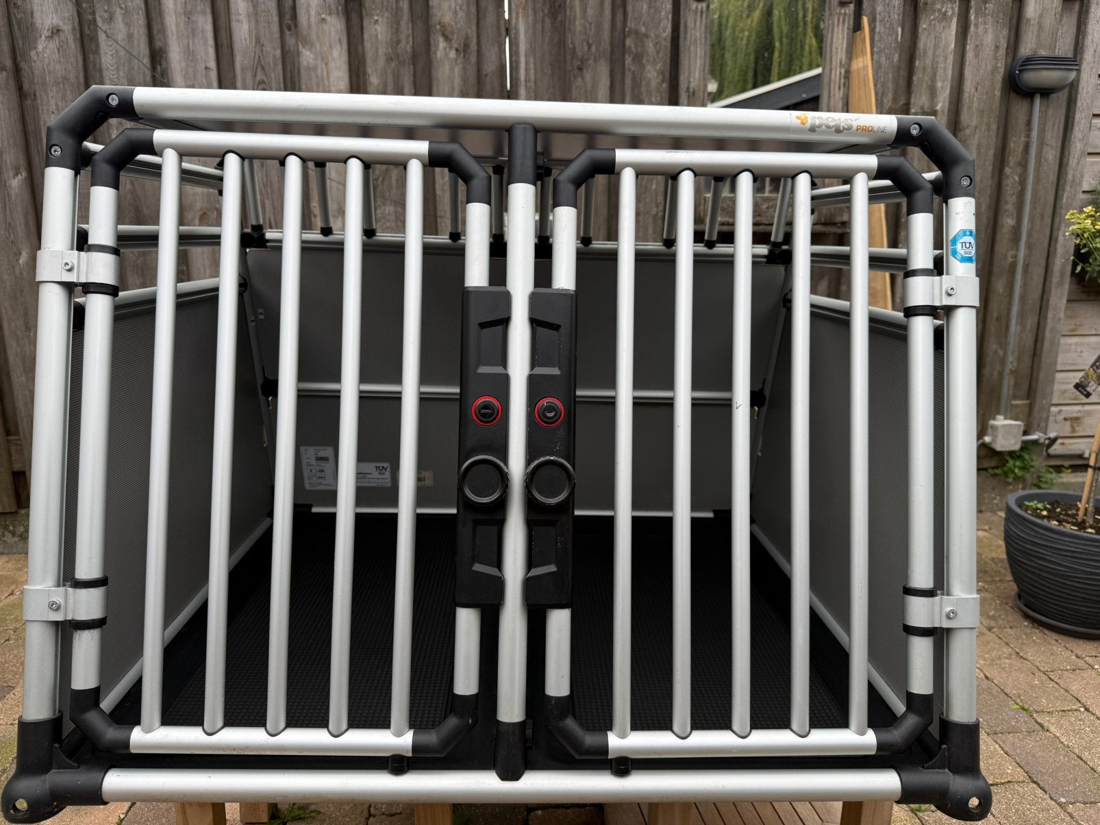 4 Pets Proline dubbele autobench TUV goedgekeurd, Ophalen, Gebruikt, 75 tot 110 cm, 65 tot 100 cm