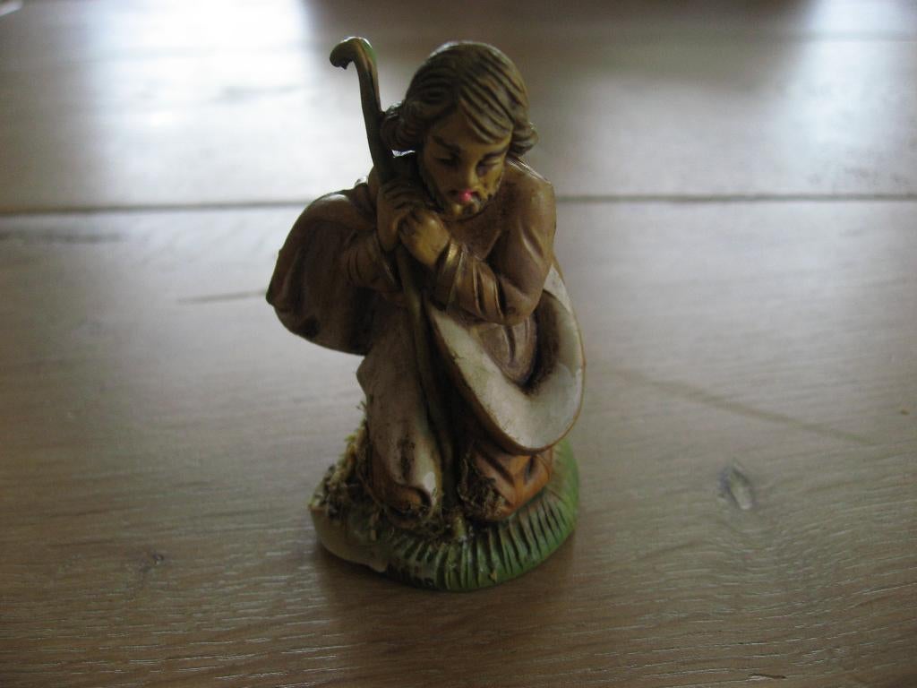 erg oud beeldje voor bij de Kerststal, Italy, Verzenden, Zo goed als nieuw, Mens