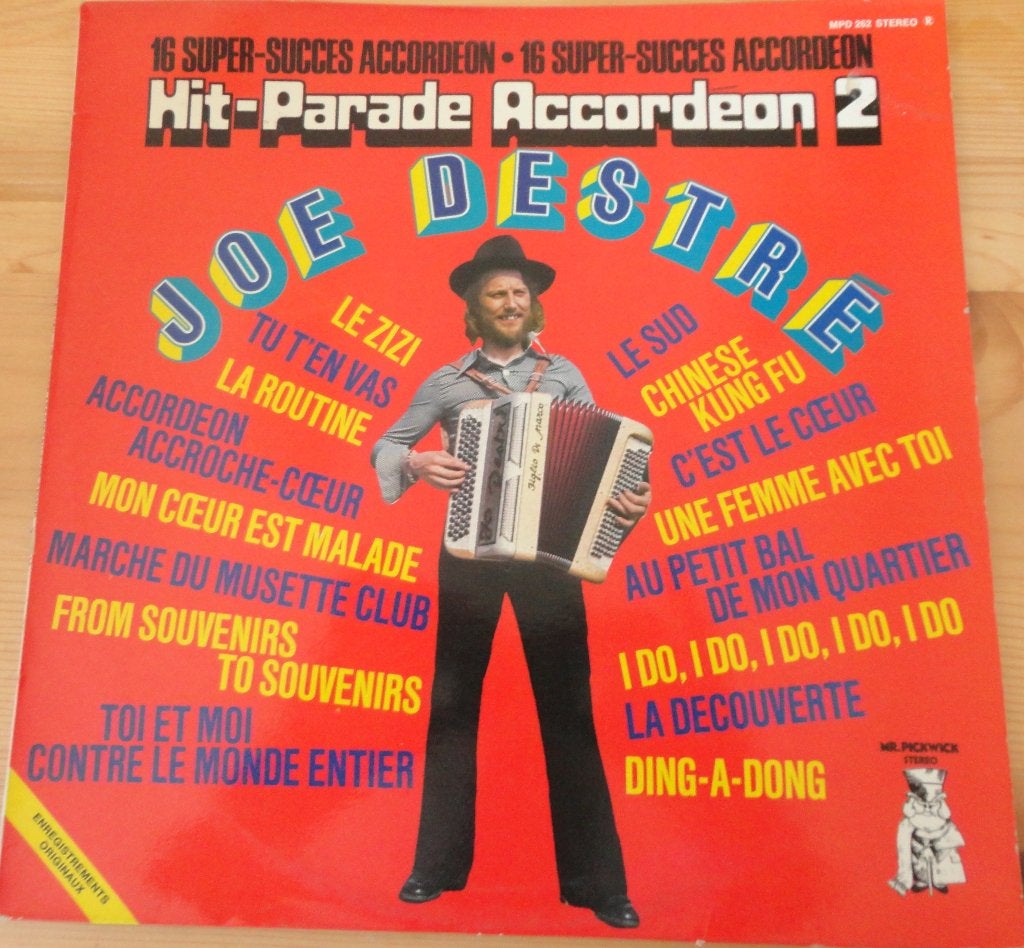 Joe Destre - hitparade accordeon (2) LP, LP, Gebruikt, Pop, Ophalen of Verzenden