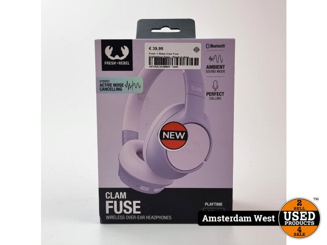 Fresh 'n Rebel Clam Fuse Koptelefoon Paars | Nieuw in doos, Audio, Tv en Foto, Koptelefoons, Fresh 'n Rebel, Nieuw, Support@freshnRebel.com