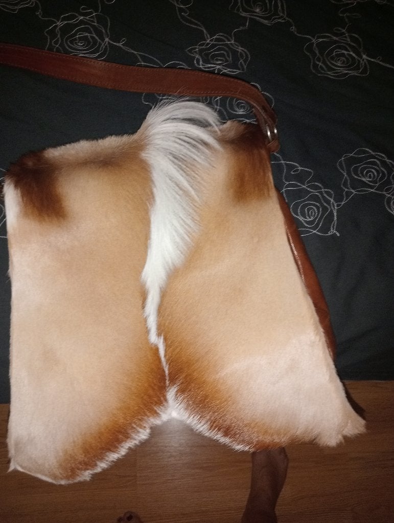 Leren antiloop tas orginele, Ophalen, Zo goed als nieuw, Bruin, Handtas