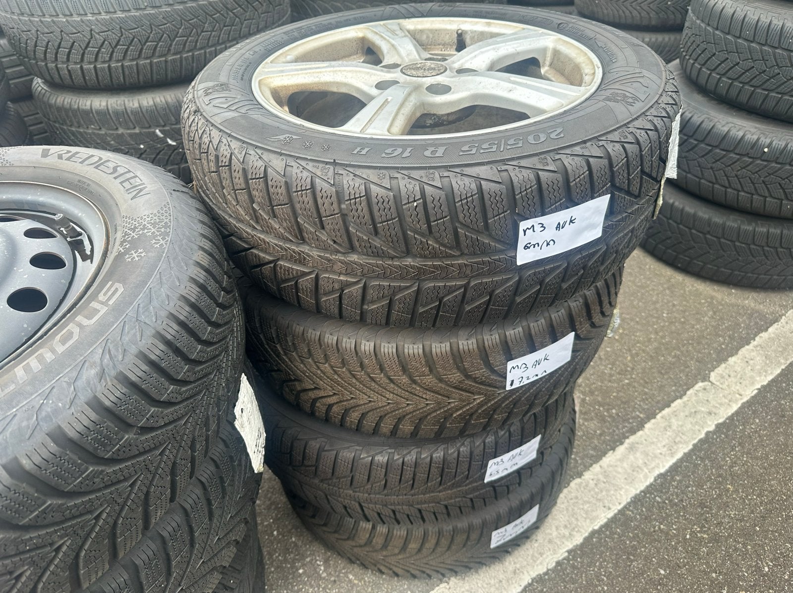 Mazda 3 Winterwielen set - Viking SnowTech II 205/55 R16, Ophalen, Gebruikt, 16 inch, Banden en Velgen