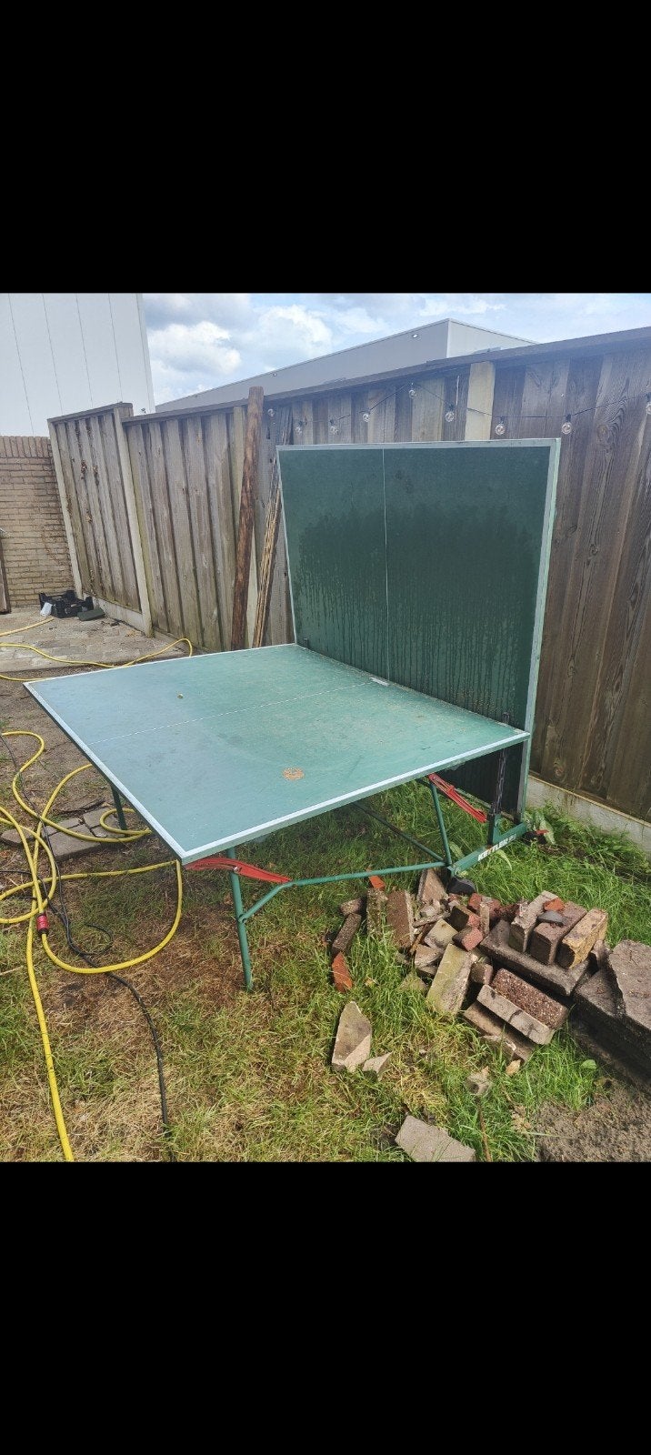 Kettler Tafeltennistafel - Opknapper voor Buiten, Ophalen, Gebruikt, Tafel Outdoor, Verrijdbaar