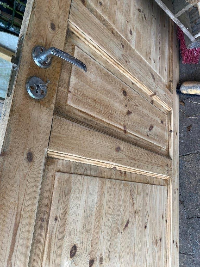 Landelijke massieve grenen paneel deur, Doe-het-zelf en Verbouw, Deuren en Horren, Ophalen, Gebruikt, 80 tot 100 cm, Binnendeur