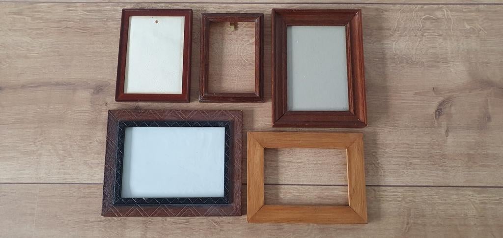 5 x houten fotolijst lijstje, Ophalen of Verzenden, Zo goed als nieuw