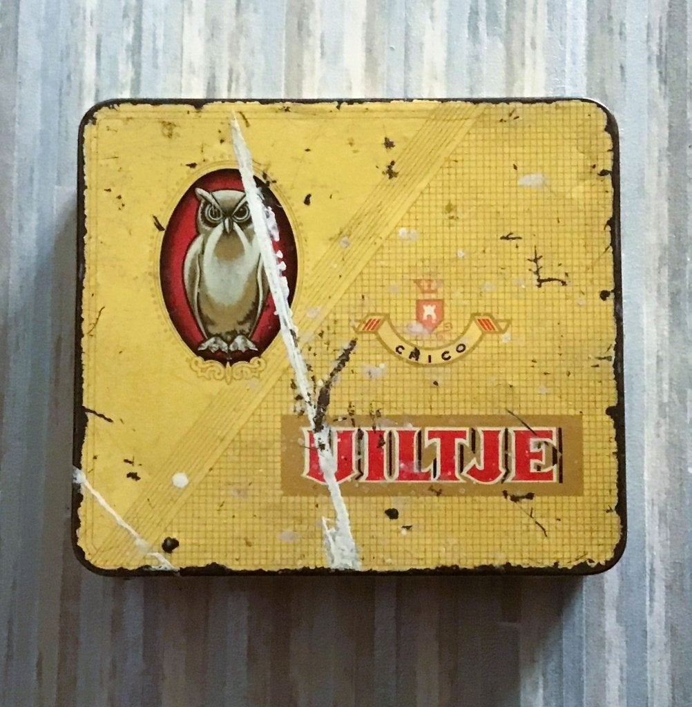 Sigarenblikje van Uiltje, Verzamelen, Ophalen of Verzenden, Gebruikt, Overige, Overige merken