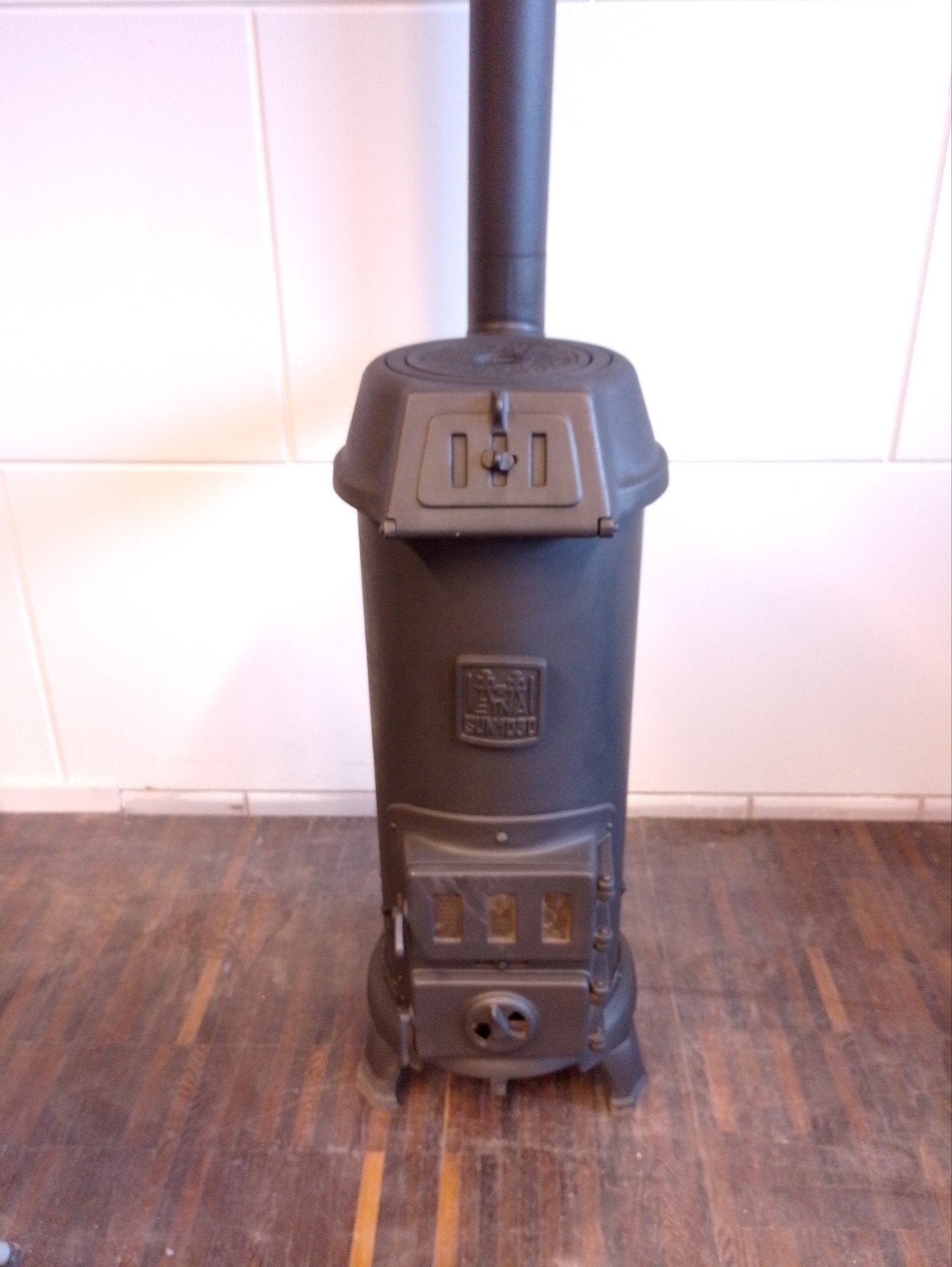 Houtkacheltje afm: h 91 diameter: 35 incl kachelpijp, Ophalen, Rvs, Minder dan 2 meter, 80 mm of meer
