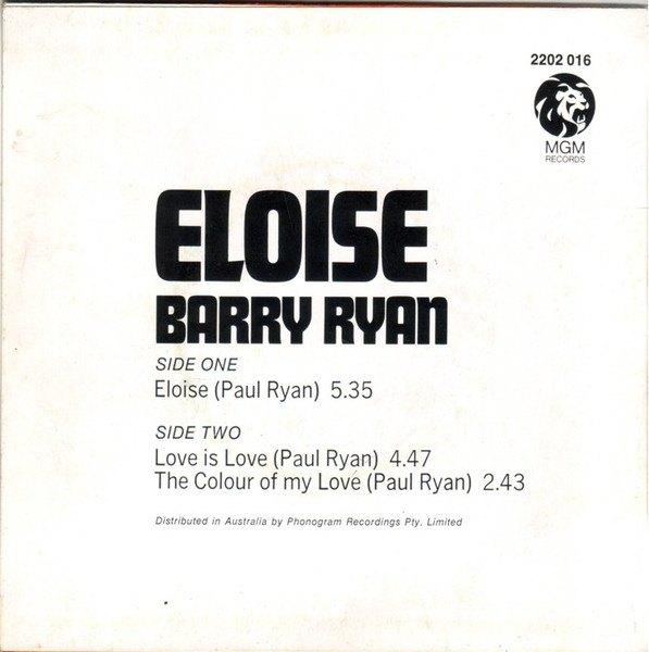 Barry ryan - eloise, Gebruikt, 7 inch, Single, Ophalen of Verzenden