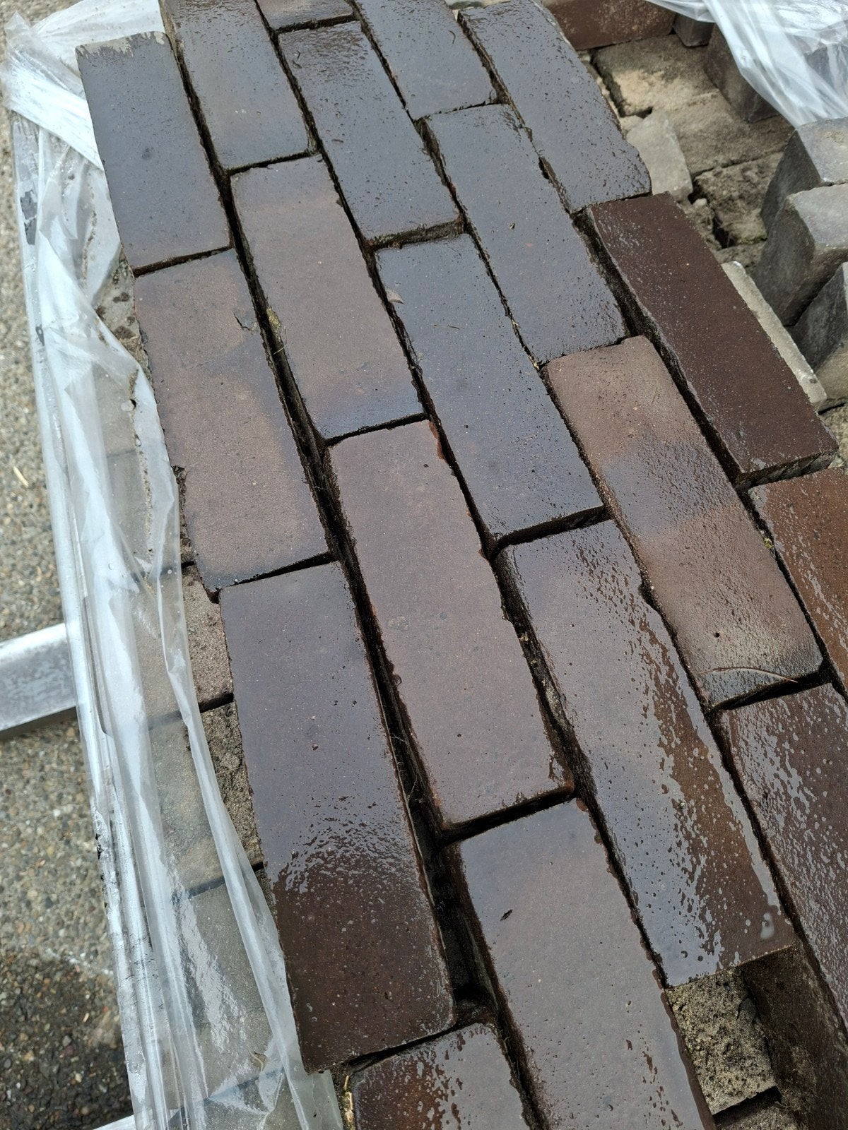 Gebakken dikformaat /7 duimers 50m2, Ophalen, Gebruikt, Keramiek, Klinkers