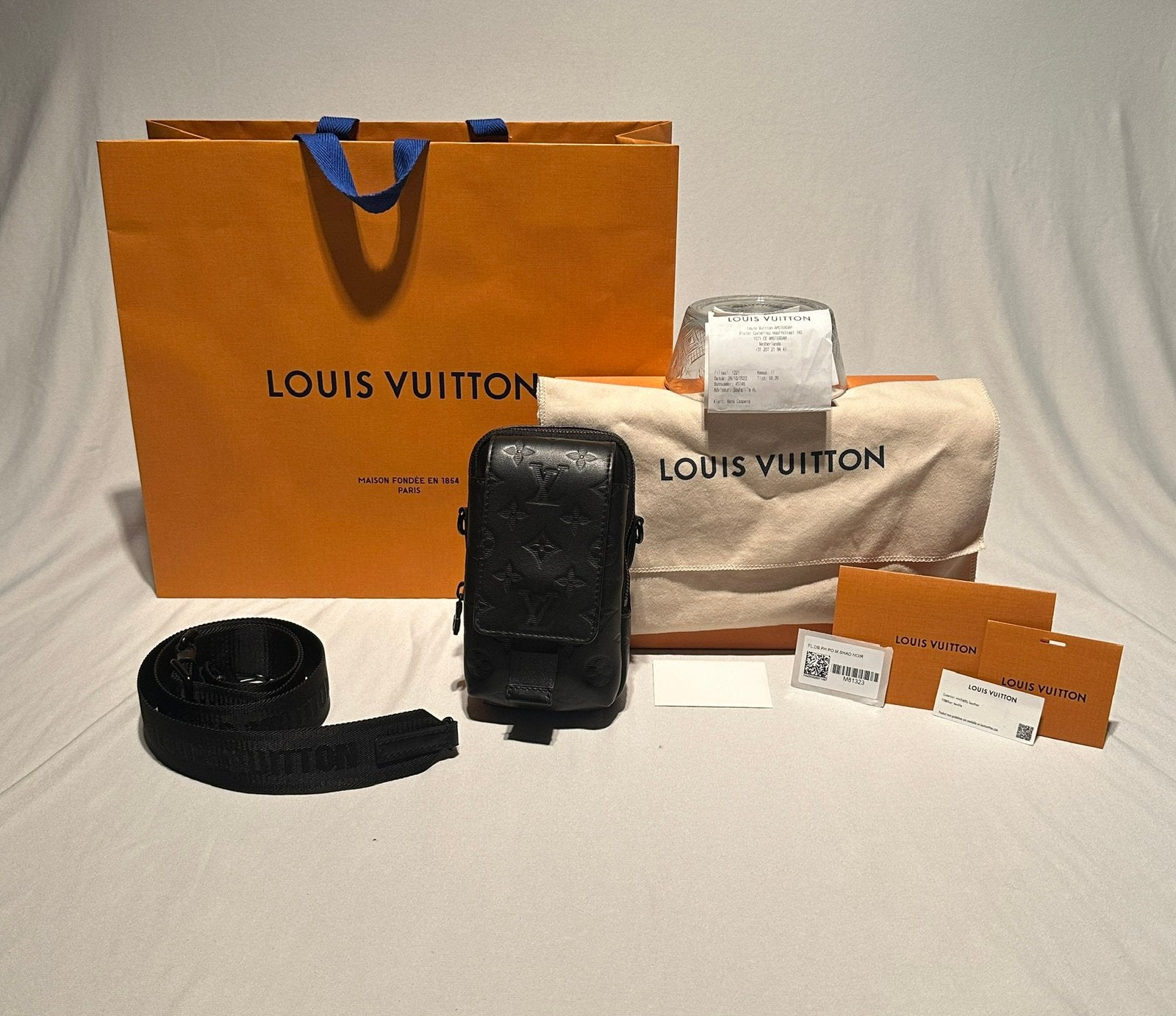 Louis Vuitton M81323 Crossbody Tas Heren Kalfsleer, Ophalen, Zo goed als nieuw, Zwart