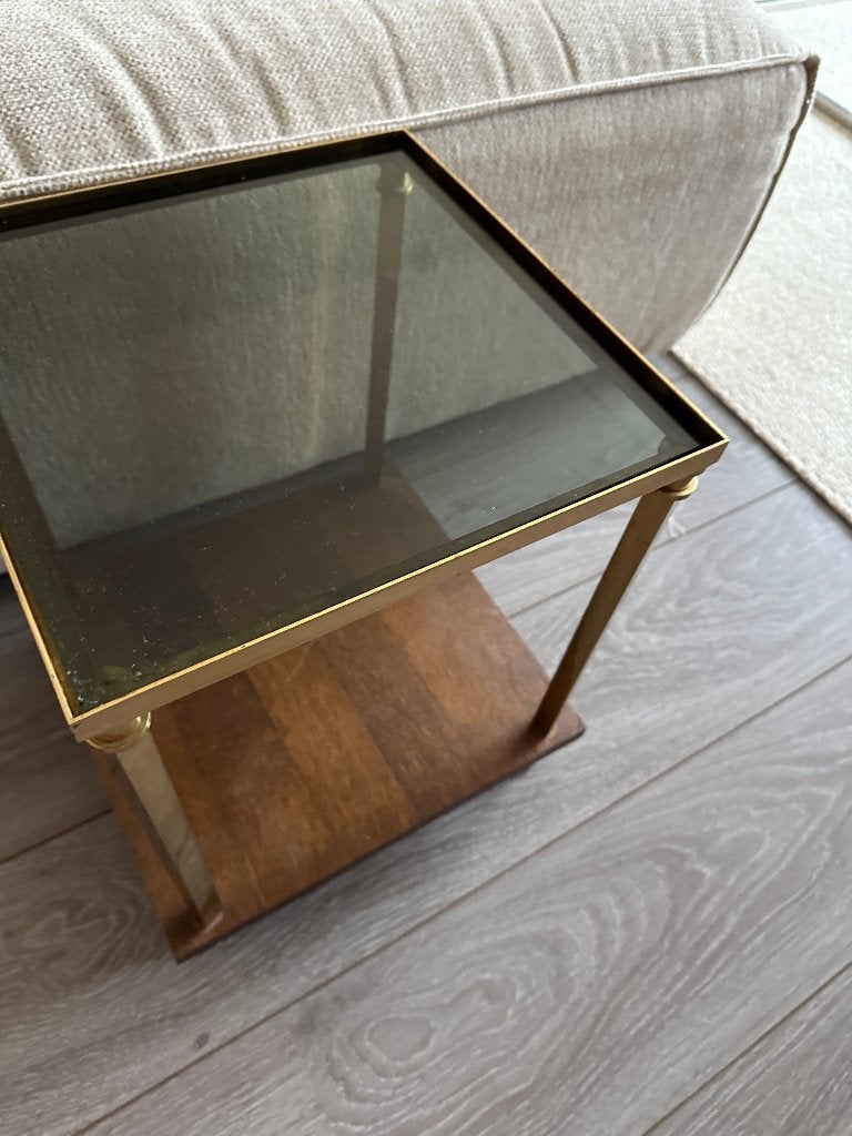 Vintage bijzettafel / nachtkastje (2 stuks beschikbaar), Minder dan 55 cm, Ophalen, 45 tot 60 cm, Vintage