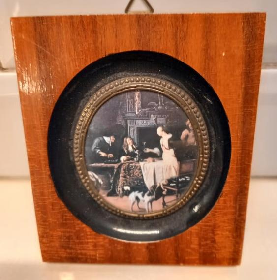 Vintage wanddecoratie – klassiek Hollands tafereel, Antiek en Kunst, Kunst | Schilderijen | Klassiek, Ophalen of Verzenden