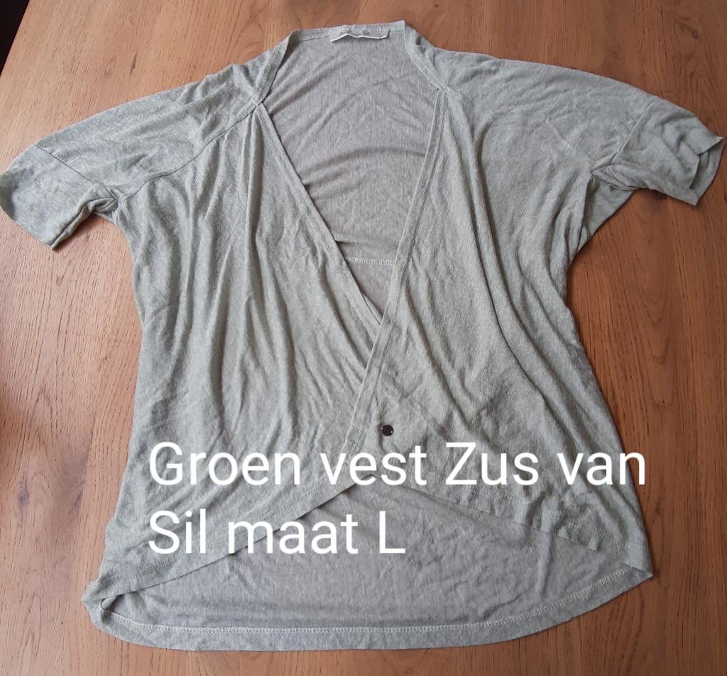 Groen vest Zus van Sil maat L, Maat 38/40 (M), Ophalen of Verzenden, Zo goed als nieuw, Zus van Sil