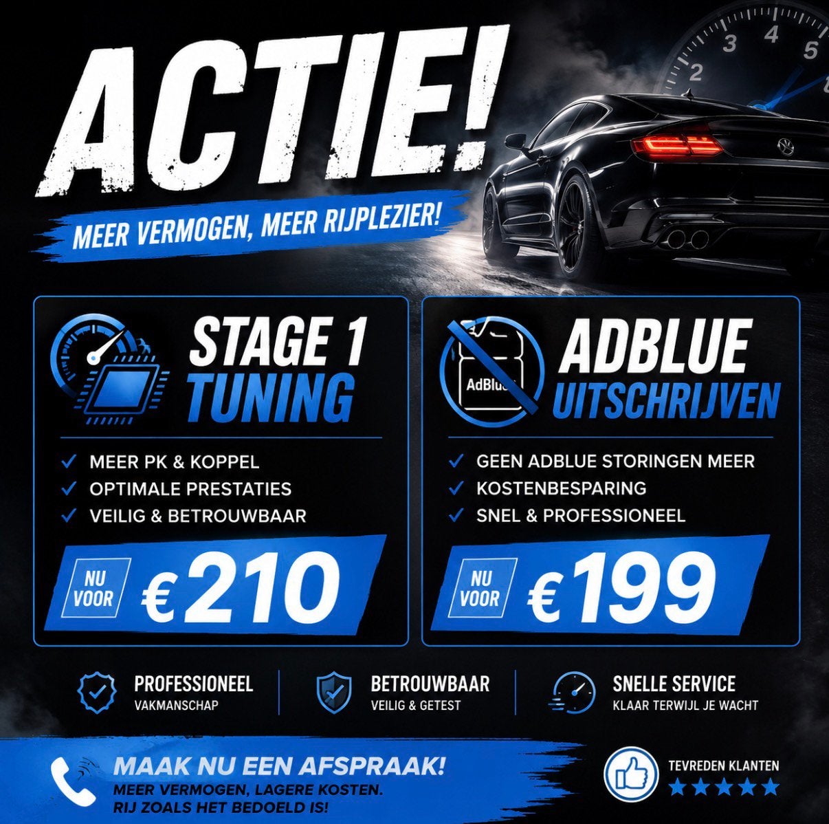 Stage 1 tuning, Ophalen, Nieuw