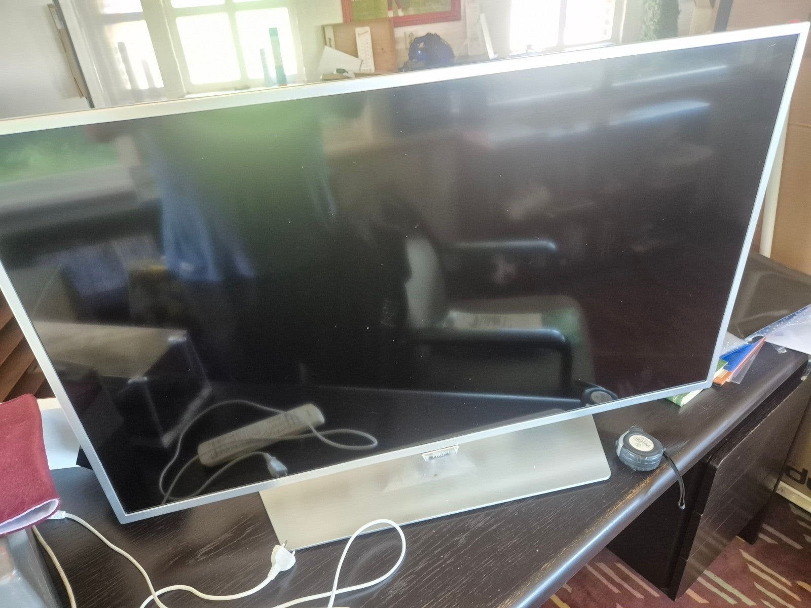 zilverkleurige smart tv type 40PFK6540  philips 42 inch, Ophalen, Philips, Gebruikt, 50 Hz