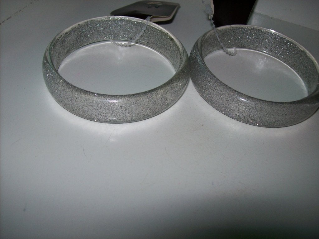 Armbanden Grijs tinten Kunststof Glitter print Vlot modellen, Sieraden, Tassen en Uiterlijk, Armbanden, Verzenden, Nieuw, Grijs