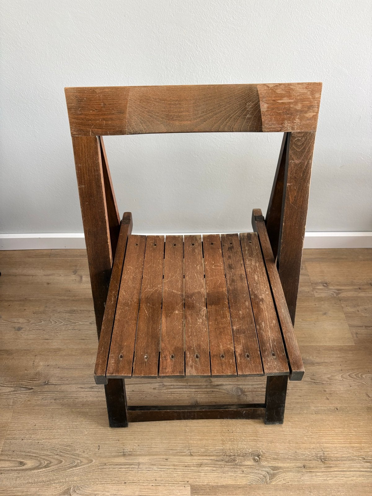 Vintage houten klapstoel - Trieste ontwerp Aldo Jacober, Ophalen of Verzenden