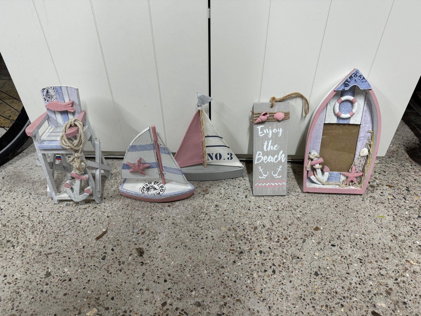 Leuke maritieme decoratie set voor in huis, strand spullen, Ophalen, Hout, Gebruikt, Meerkleurig
