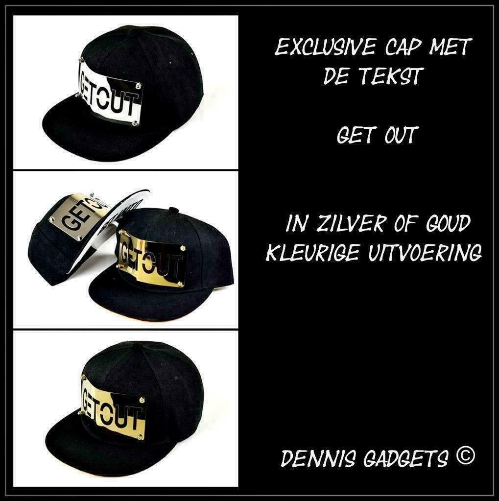 Dennis Gadgets: Exclusive cap Get Out, Kleding | Heren, Ophalen of Verzenden, Nieuw, One size fits all, Pet