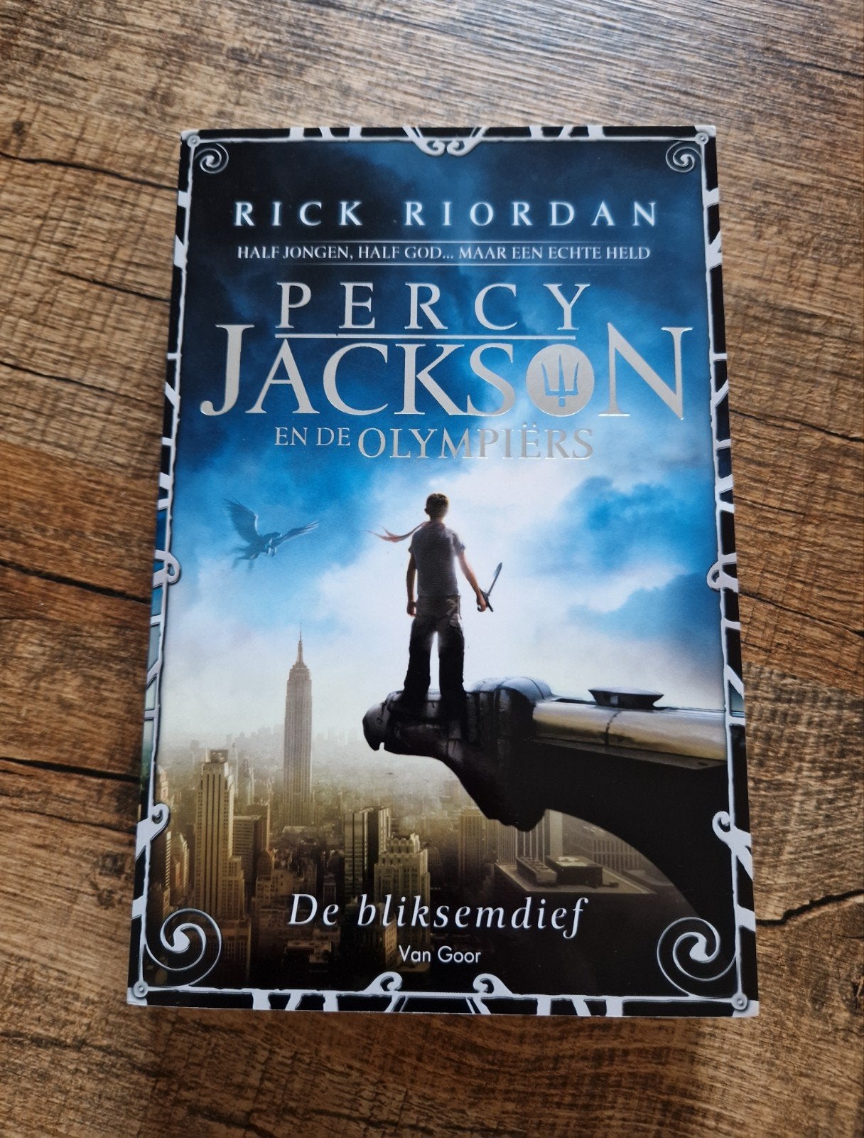 Boek percy jackson bliksemdief rick riordan olympiers ya, Boeken, Ophalen of Verzenden, Zo goed als nieuw