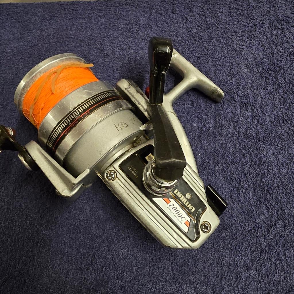 vintage molen Daiwa 7000c, Ophalen of Verzenden, Gebruikt, Molen