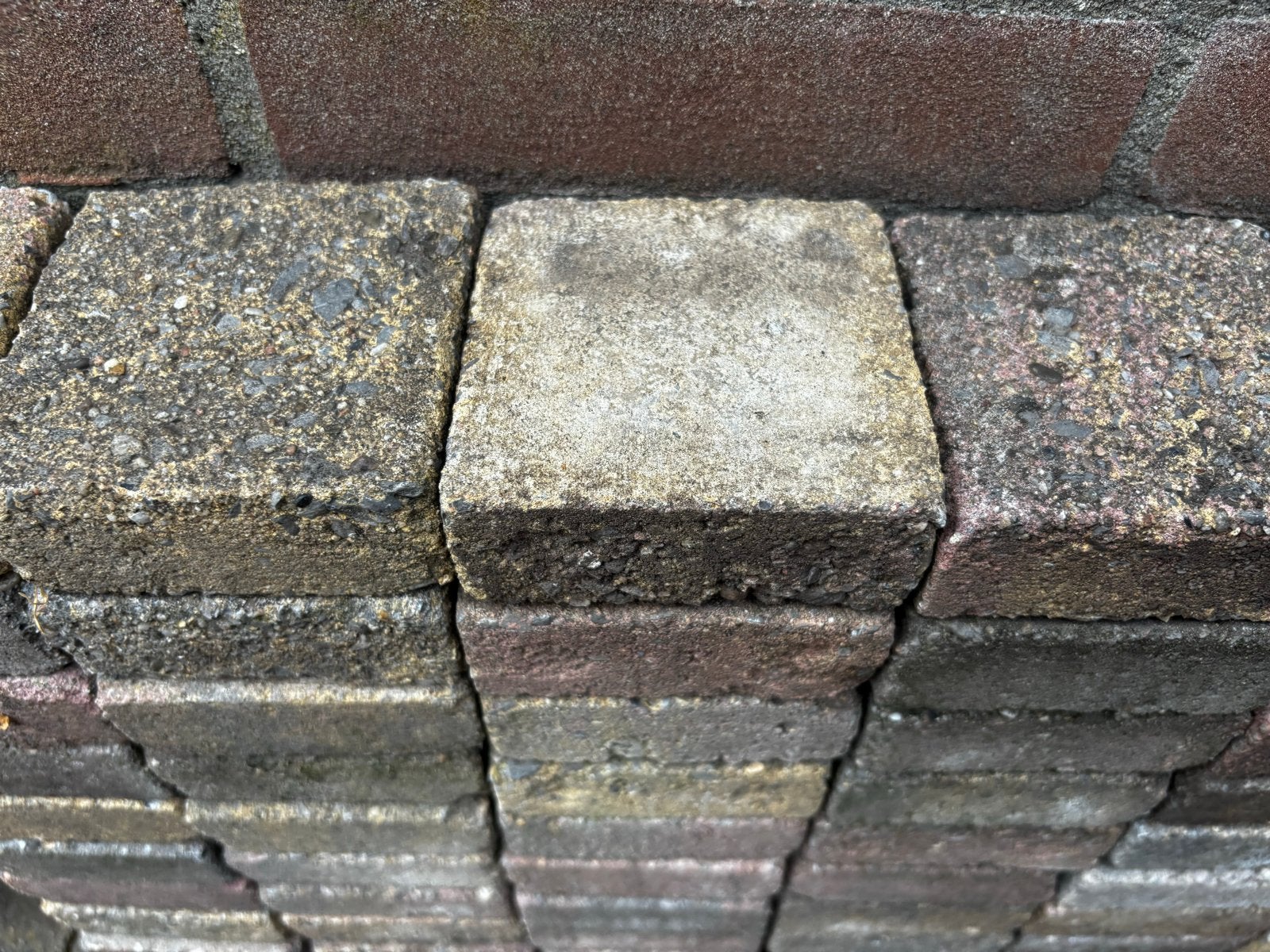 Gebruikte stenen bestrating 10x10x4 cm, Tuin en Terras, Tegels en Klinkers, Ophalen, Gebruikt, Beton, Klinkers