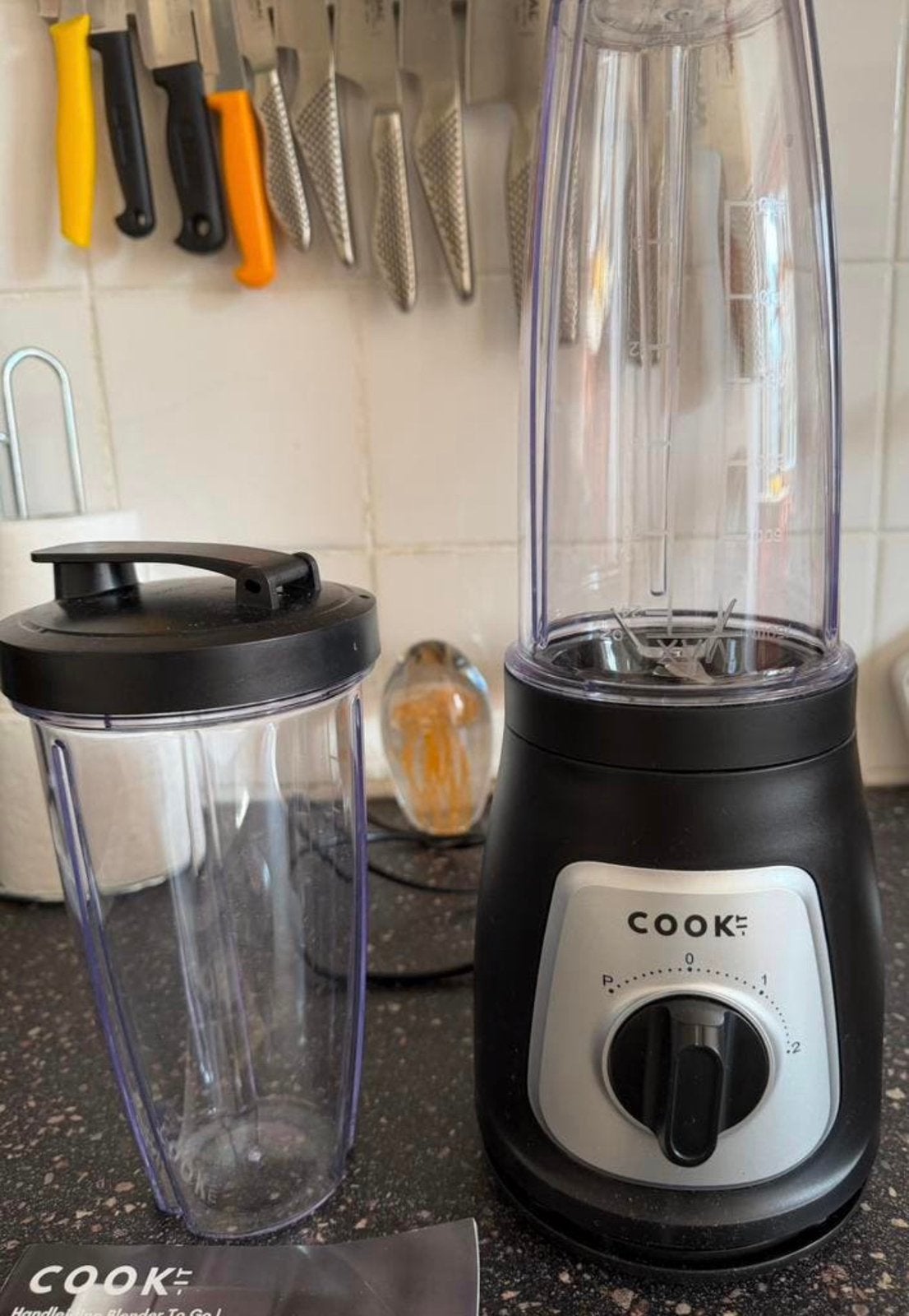 Cook-it Blender To Go met 2 drinkbekers, ZGAN, Ophalen, Zo goed als nieuw, Blender