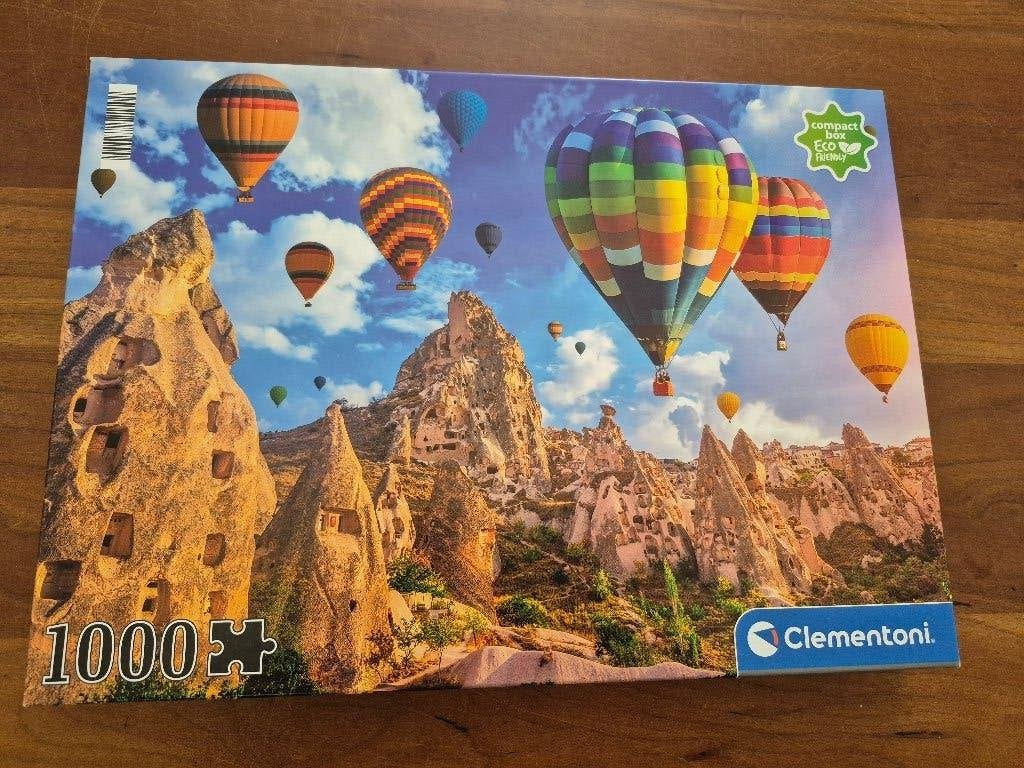 Turkije puzzel, Balloons in Cappadocia, Clementoni, 1000., Ophalen of Verzenden, 500 t/m 1500 stukjes, Zo goed als nieuw, Legpuzzel