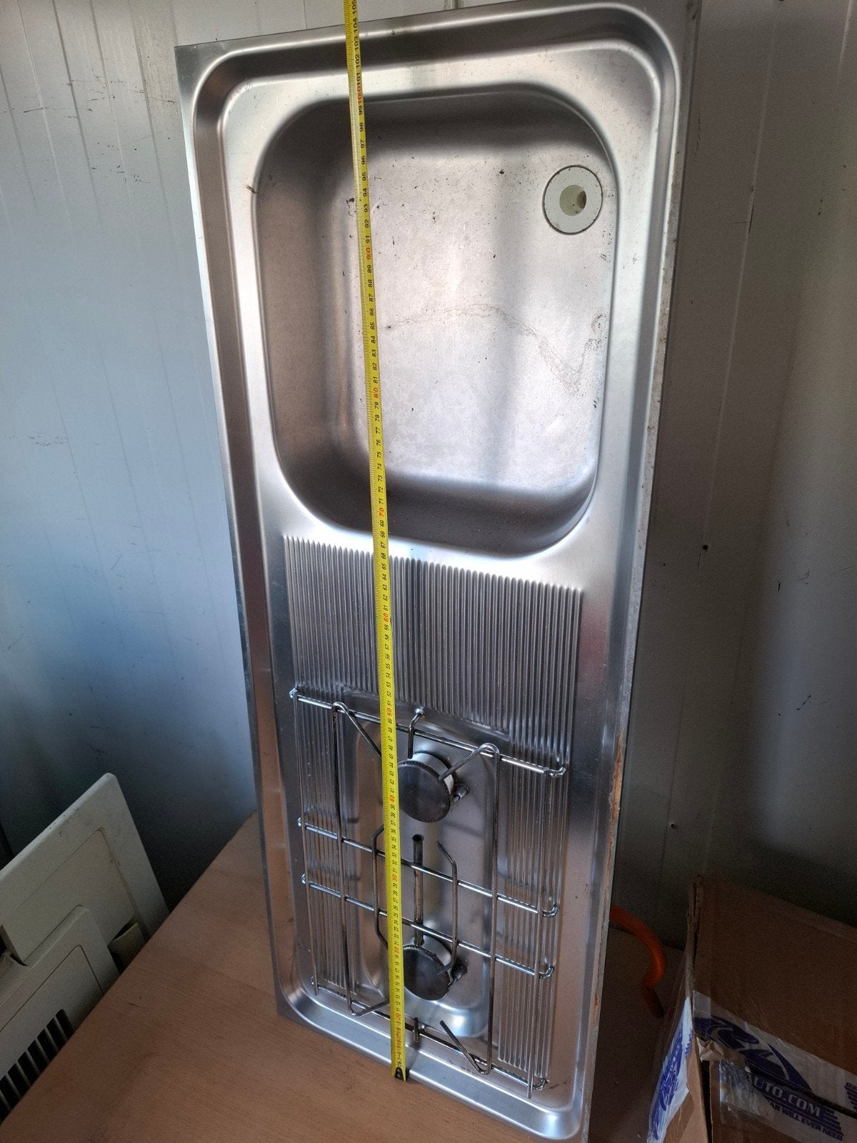 Caravan Gaskookplaat met Wasbak 1050x400mm, Caravans en Kamperen, Ophalen of Verzenden, Gebruikt