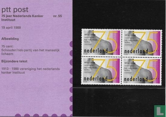 Postzegelmapje M55 - 75 jaar Kankerinstituut 1988 NL, Ophalen of Verzenden
