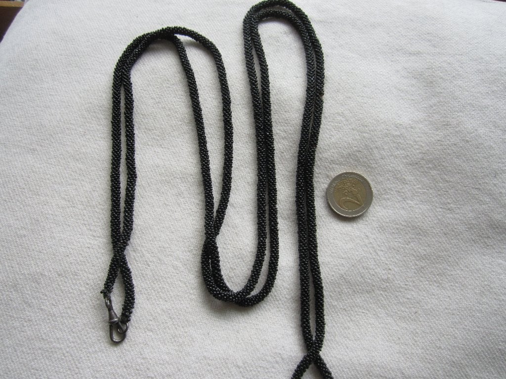 10.  Schitterende oude dameshorloge ketting,  170 cm, Ophalen, Overige materialen, Ketting