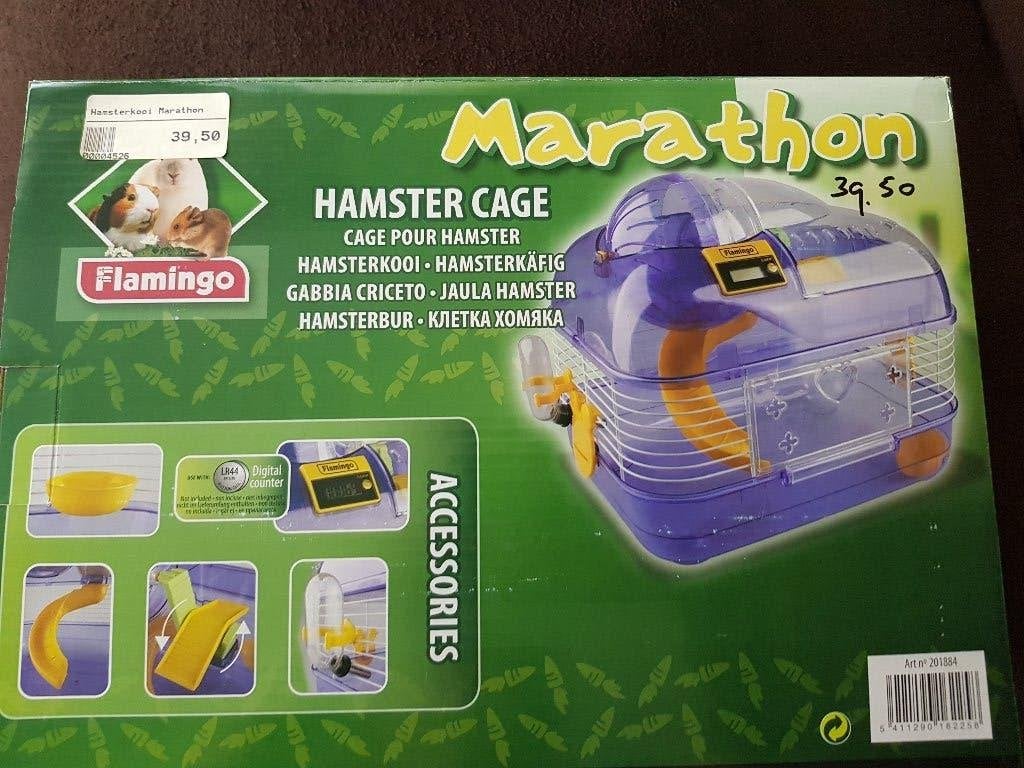 Flamingo Marathon hamsterkooi Nieuw in de doos, Dieren en Toebehoren, Minder dan 60 cm, Kooi, Ophalen of Verzenden, Hamster